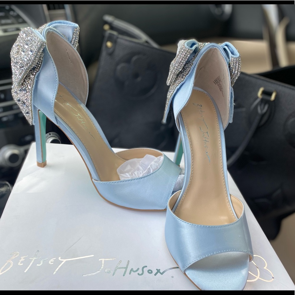 Satin Peep Toe Stiletto Pumps with Sequin Bow